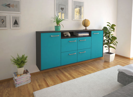 Sideboard Carrollton, Tuerkis Front (180x79x35cm) - Dekati GmbH