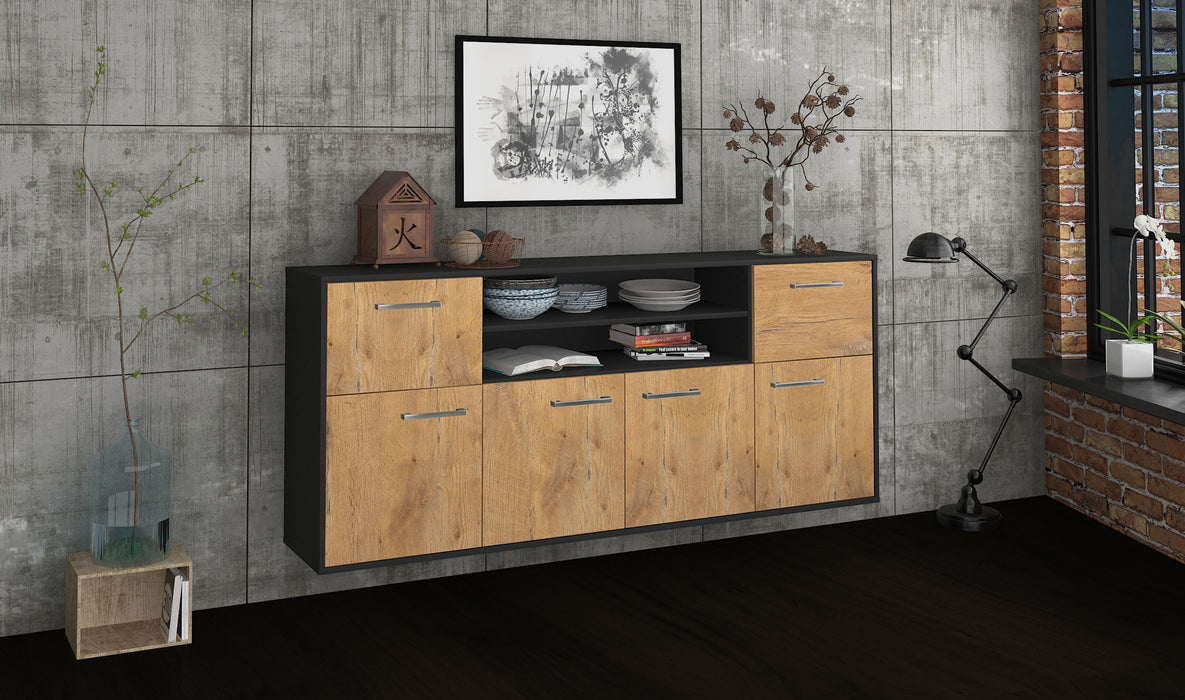 Sideboard Topeka, Eiche Front (180x79x35cm) - Dekati GmbH