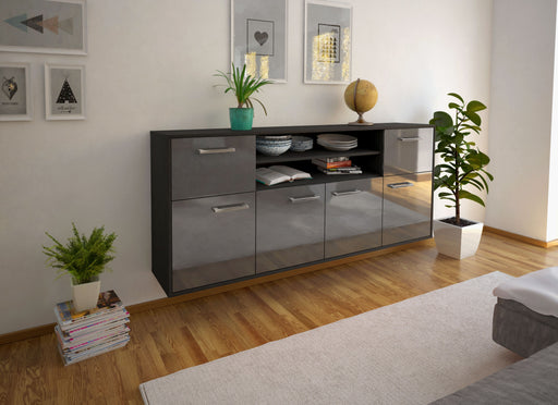 Sideboard Topeka, Grau Front (180x79x35cm) - Dekati GmbH