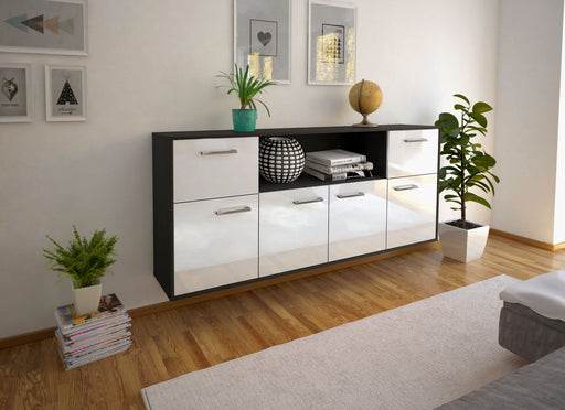 Sideboard West Valley City, Weiß Front (180x79x35cm) - Dekati GmbH