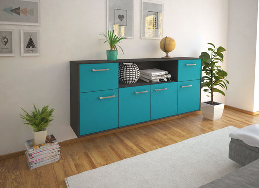 Sideboard West Valley City, Tuerkis Front (180x79x35cm) - Dekati GmbH