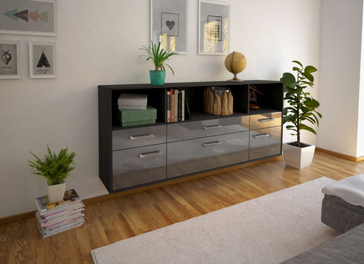 Sideboard Cary, Grau Front (180x79x35cm) - Dekati GmbH