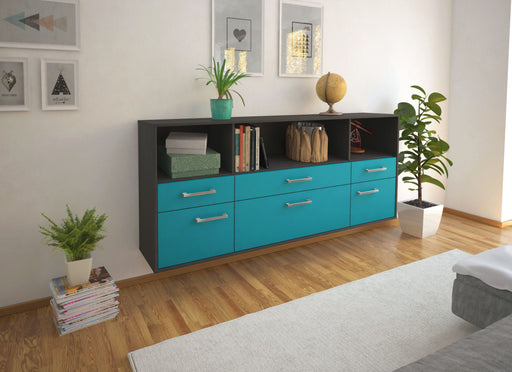 Sideboard Cary, Tuerkis Front (180x79x35cm) - Dekati GmbH