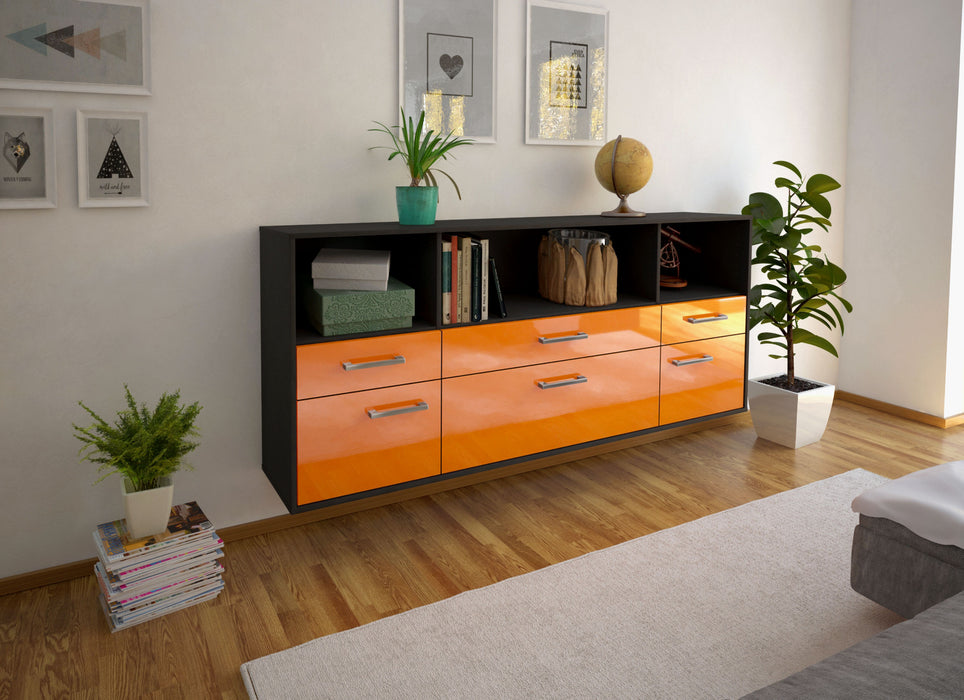 Sideboard Bellevue, Orange Front (180x79x35cm) - Dekati GmbH