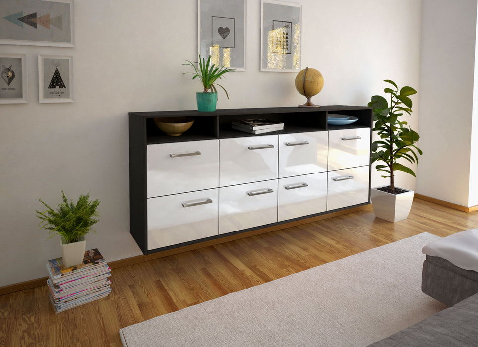 Sideboard Concord, Weiß Front (180x79x35cm) - Dekati GmbH