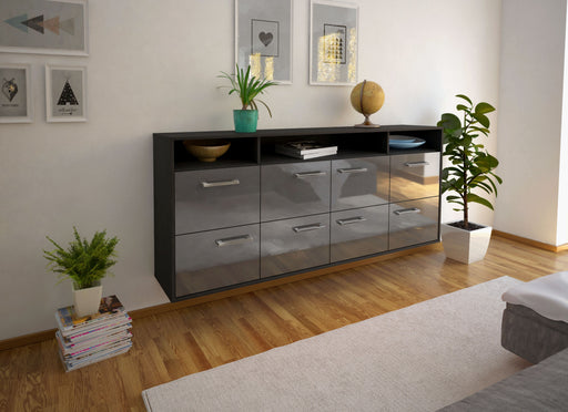 Sideboard Concord, Grau Front (180x79x35cm) - Dekati GmbH