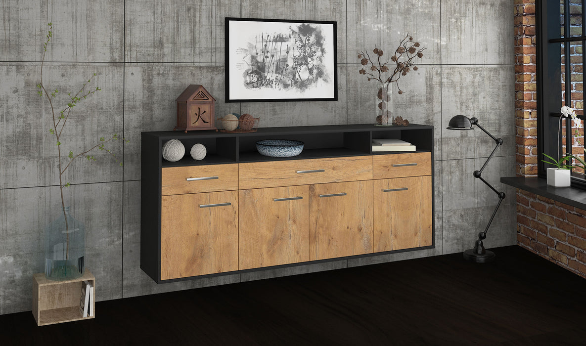 Sideboard Simi Valley, Eiche Front (180x79x35cm) - Dekati GmbH