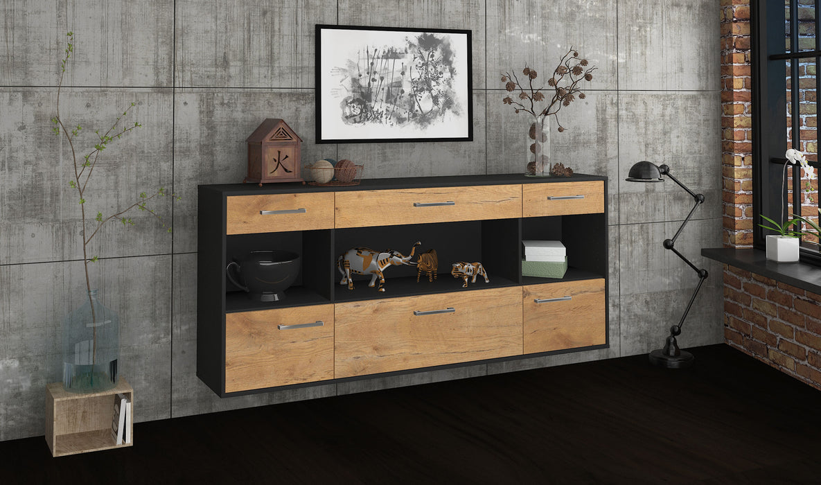 Sideboard Clarksville, Eiche Front (180x79x35cm) - Dekati GmbH