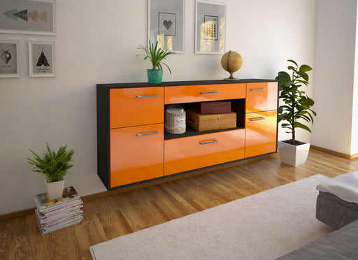 Sideboard Visalia, Orange Front (180x79x35cm) - Dekati GmbH