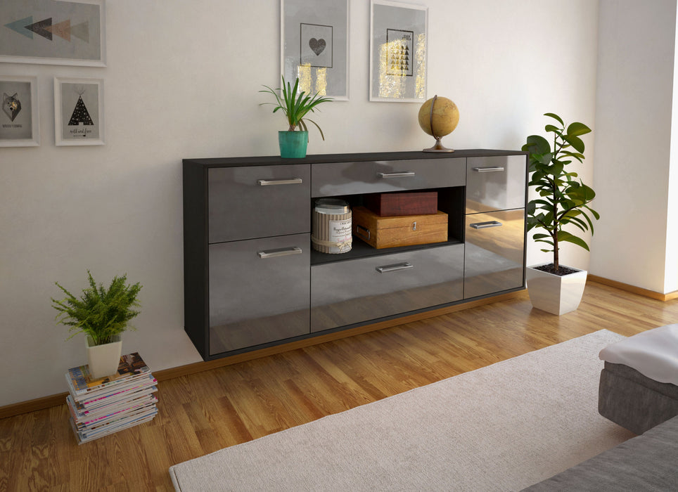 Sideboard Visalia, Grau Front (180x79x35cm) - Dekati GmbH