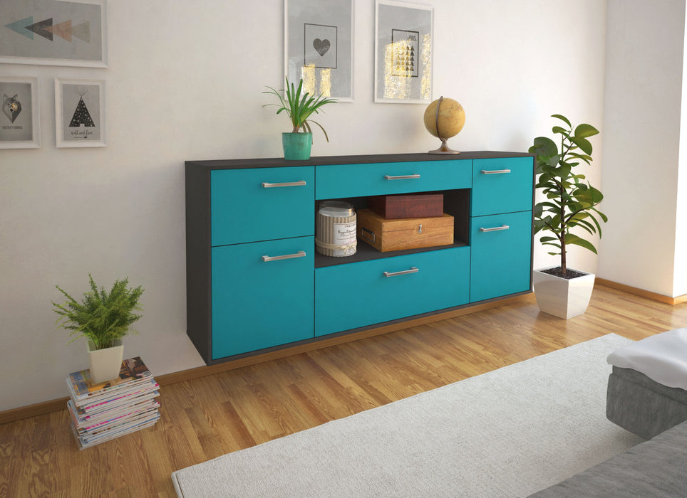 Sideboard Visalia, Tuerkis Front (180x79x35cm) - Dekati GmbH