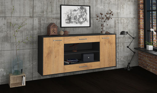 Sideboard Olathe, Eiche Front (180x79x35cm) - Dekati GmbH