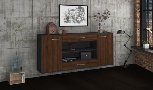 Sideboard Olathe, Walnuss Front (180x79x35cm) - Dekati GmbH