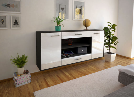 Sideboard Olathe, Weiß Front (180x79x35cm) - Dekati GmbH