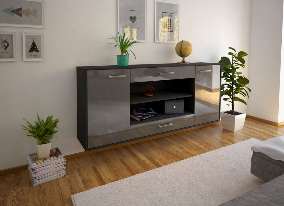 Sideboard Olathe, Grau Front (180x79x35cm) - Dekati GmbH