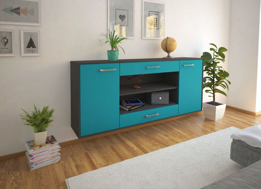 Sideboard Olathe, Tuerkis Front (180x79x35cm) - Dekati GmbH