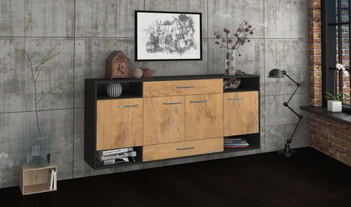 Sideboard Evansville, Eiche Front (180x79x35cm) - Dekati GmbH