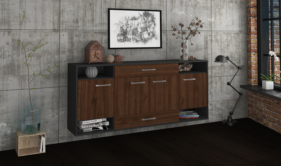 Sideboard Evansville, Walnuss Front (180x79x35cm) - Dekati GmbH