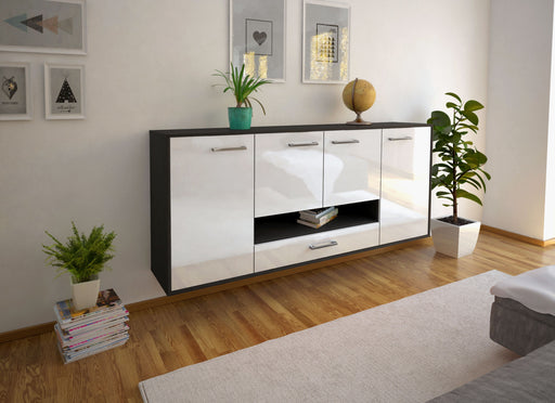 Sideboard Abilene, Weiß Front (180x79x35cm) - Dekati GmbH