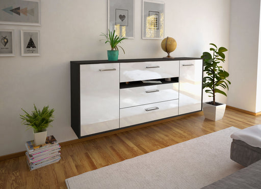 Sideboard McKinney, Weiß Front (180x79x35cm) - Dekati GmbH