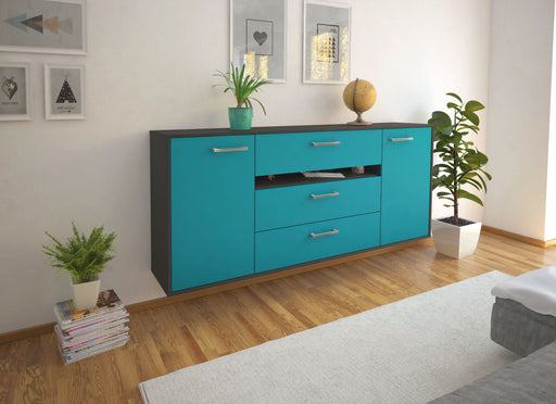 Sideboard McKinney, Tuerkis Front (180x79x35cm) - Dekati GmbH