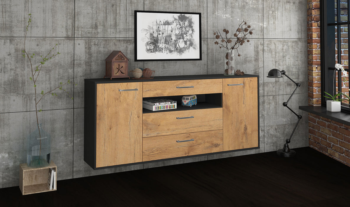 Sideboard Vallejo, Eiche Front (180x79x35cm) - Dekati GmbH