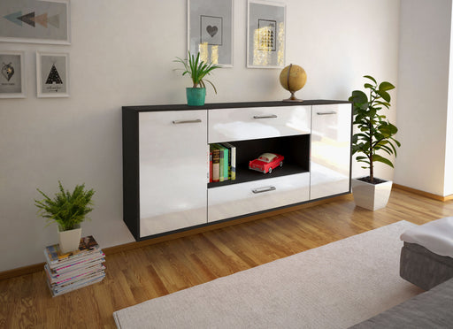 Sideboard Denton, Weiß Front (180x79x35cm) - Dekati GmbH