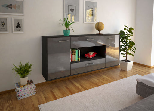 Sideboard Denton, Grau Front (180x79x35cm) - Dekati GmbH