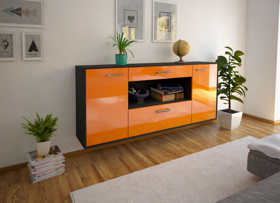 Sideboard Ann Arbor, Orange Front (180x79x35cm) - Dekati GmbH