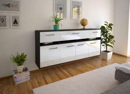 Sideboard Gainesville, Weiß Front (180x79x35cm) - Dekati GmbH