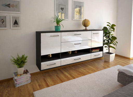 Sideboard Lafayette, Weiß Front (180x79x35cm) - Dekati GmbH