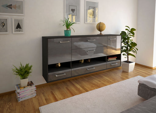 Sideboard Lafayette, Grau Front (180x79x35cm) - Dekati GmbH