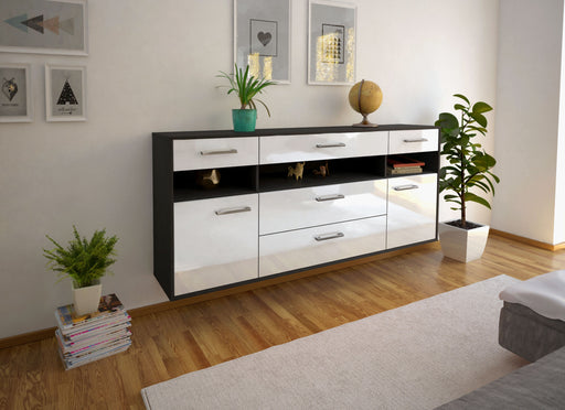 Sideboard Inglewood, Weiß Front (180x79x35cm) - Dekati GmbH