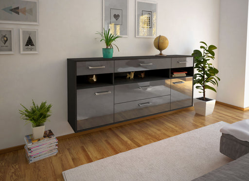 Sideboard Inglewood, Grau Front (180x79x35cm) - Dekati GmbH