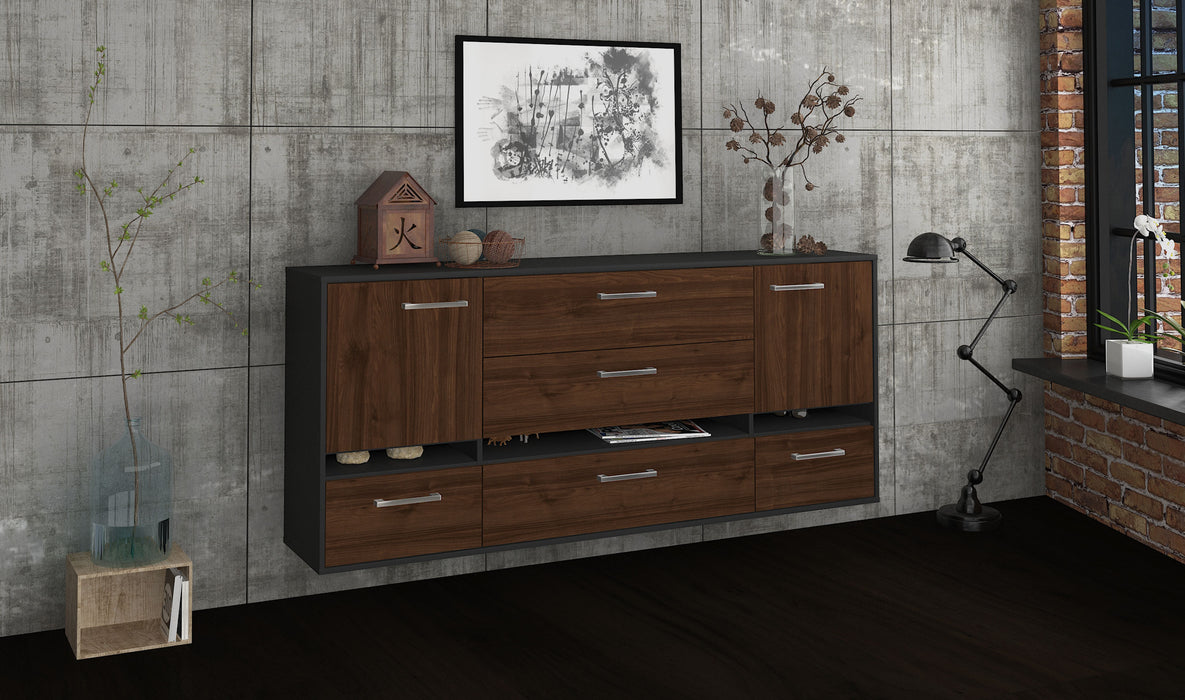 Sideboard Athens, Walnuss Front (180x79x35cm) - Dekati GmbH