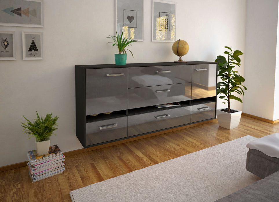 Sideboard Athens, Grau Front (180x79x35cm) - Dekati GmbH