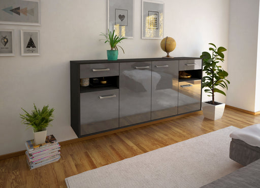 Sideboard Killeen, Grau Front (180x79x35cm) - Dekati GmbH