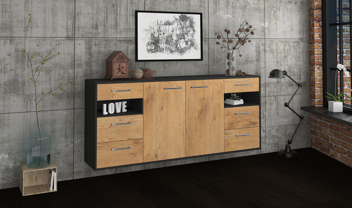 Sideboard Thornton, Eiche Front (180x79x35cm) - Dekati GmbH