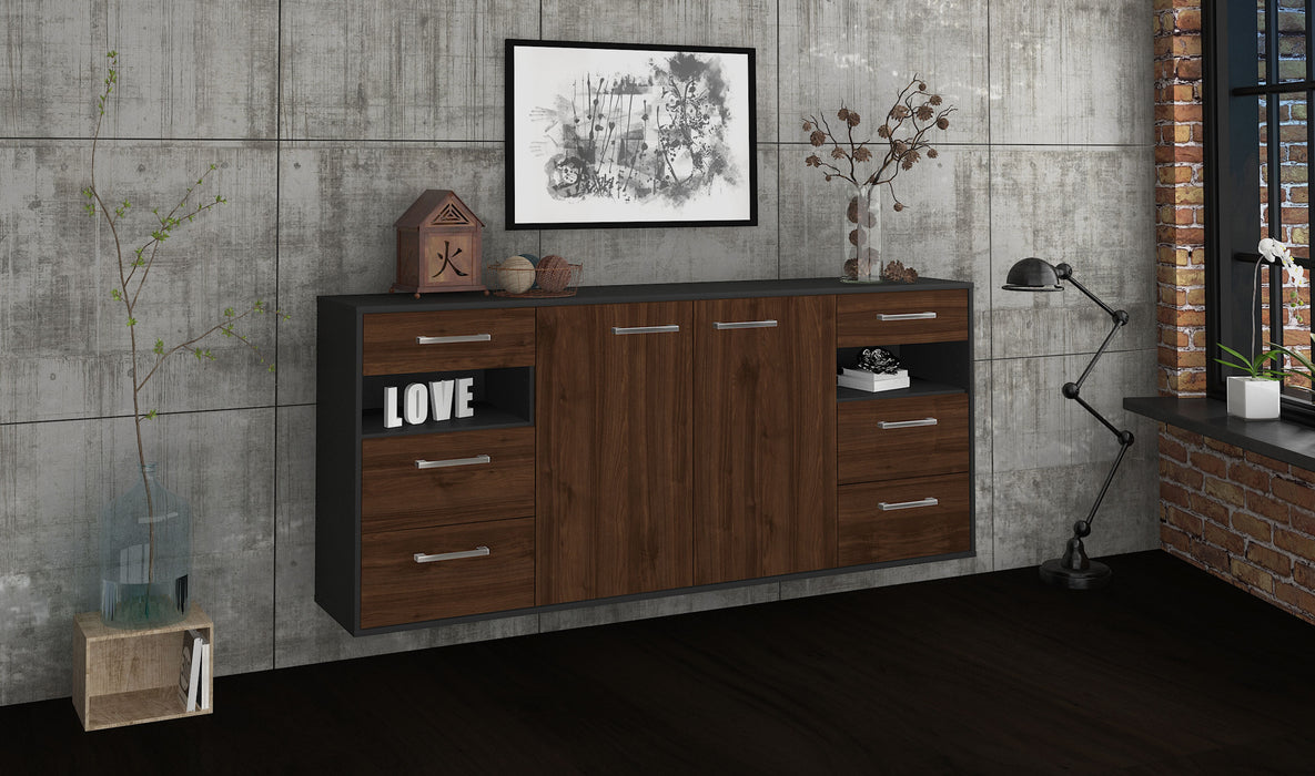 Sideboard Thornton, Walnuss Front (180x79x35cm) - Dekati GmbH