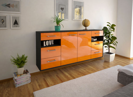 Sideboard Thornton, Orange Front (180x79x35cm) - Dekati GmbH