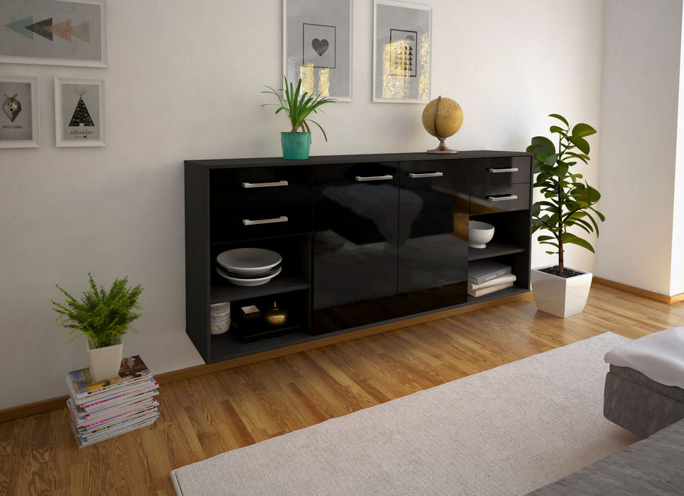 Sideboard Independence, Schwarz Front (180x79x35cm) - Dekati GmbH