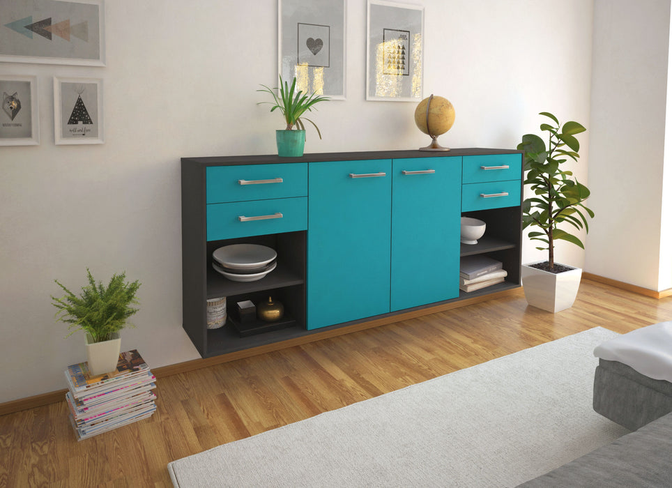 Sideboard Independence, Tuerkis Front (180x79x35cm) - Dekati GmbH