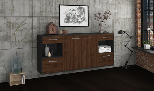 Sideboard Charleston, Walnuss Front (180x79x35cm) - Dekati GmbH