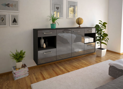 Sideboard Charleston, Grau Front (180x79x35cm) - Dekati GmbH