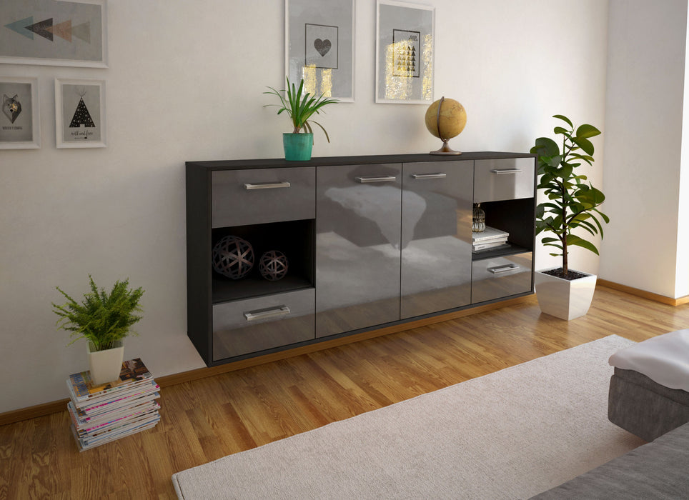 Sideboard Santa Clara, Grau Front (180x79x35cm) - Dekati GmbH