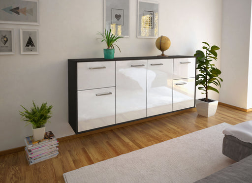 Sideboard Costa Mesa, Weiß Front (180x79x35cm) - Dekati GmbH