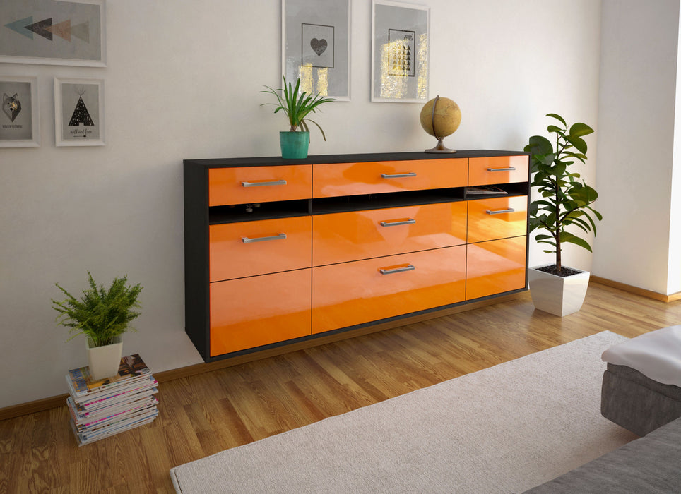 Sideboard Manchester, Orange Front (180x79x35cm) - Dekati GmbH