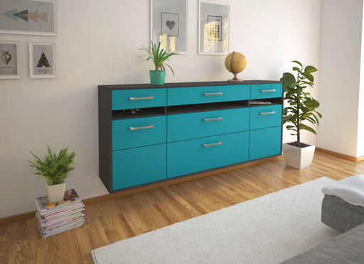 Sideboard Manchester, Tuerkis Front (180x79x35cm) - Dekati GmbH