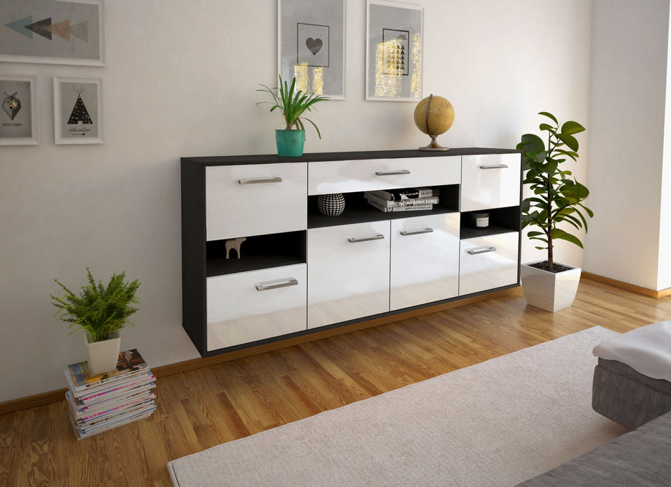 Sideboard Downey, Weiß Front (180x79x35cm) - Dekati GmbH