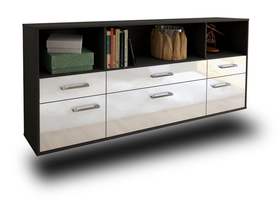 Sideboard Bellevue, Weiß Seite (180x79x35cm) - Dekati GmbH